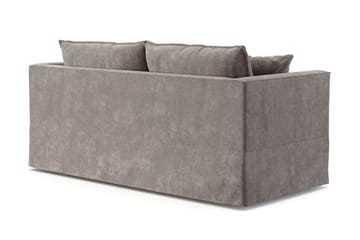 Travstad 3-sits Bäddsoffa med HVILA Bäddmadrass 140x200 cm Memoryskum med Tvättbar klädsel - Grå - Möbler - Vardagsrum - Bäddsoffor - 3-sits bäddsoffa
