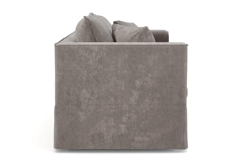 Travstad 3-sits Bäddsoffa med HVILA Bäddmadrass 140x200 cm Memoryskum med Tvättbar klädsel - Grå/Vit - Möbler - Vardagsrum - Bäddsoffor - 3-sits bäddsoffa