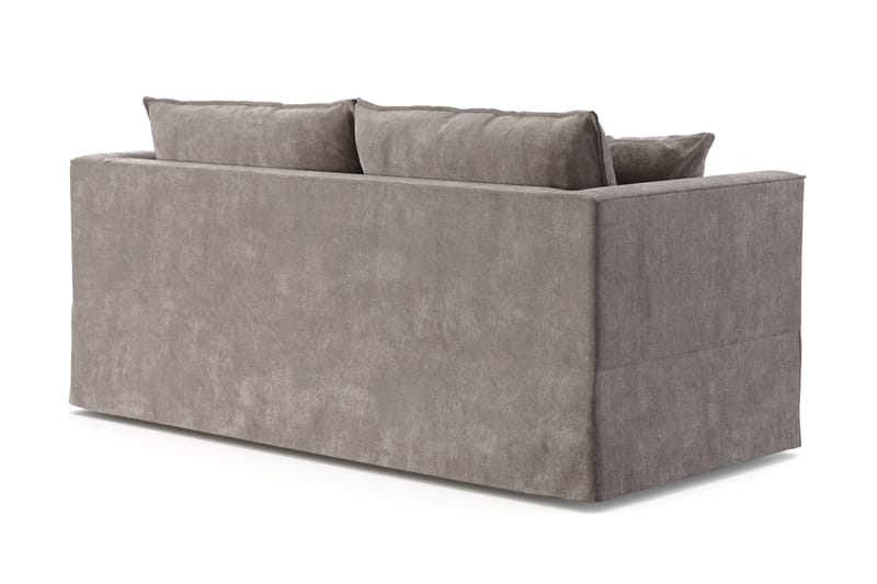Travstad 3-sits Bäddsoffa med HVILA Bäddmadrass 140x200 cm Memoryskum med Tvättbar klädsel - Grå/Vit - Möbler - Vardagsrum - Bäddsoffor - 3-sits bäddsoffa