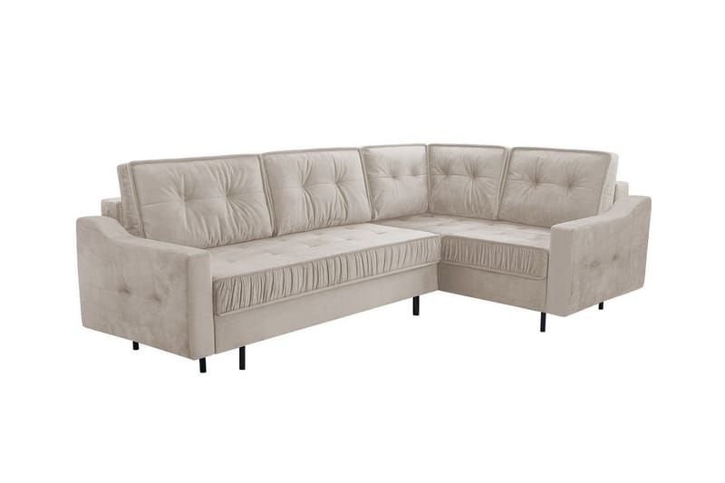 Tregaron 4-sits Hörnbäddsoffa Beige - Möbler - Vardagsrum - Bäddsoffor - Hörnbäddsoffa
