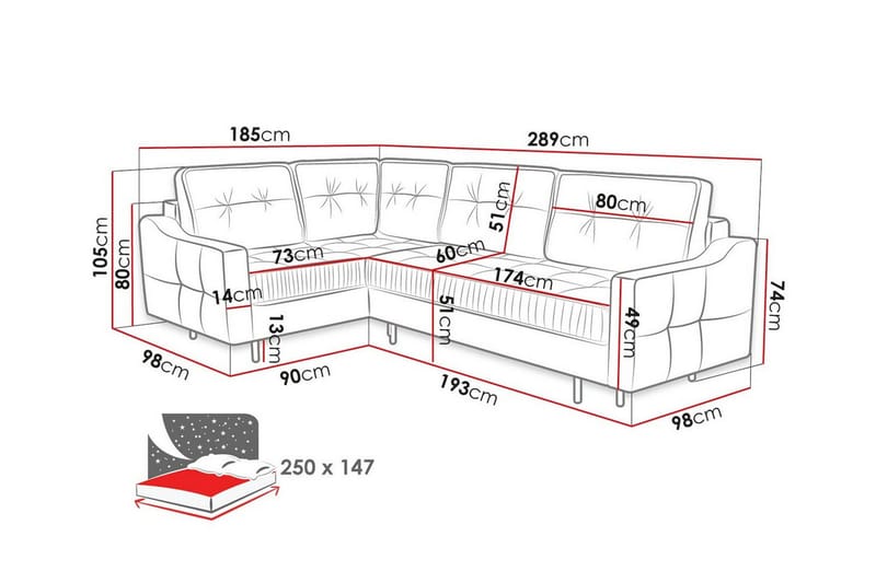 Tregaron 4-sits Hörnbäddsoffa Beige - Möbler - Vardagsrum - Bäddsoffor - Hörnbäddsoffa