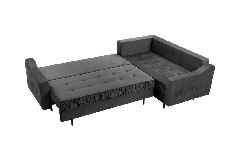 Tregaron 4-sits Hörnbäddsoffa Mörkgrå - Möbler - Vardagsrum - Bäddsoffor - Hörnbäddsoffa