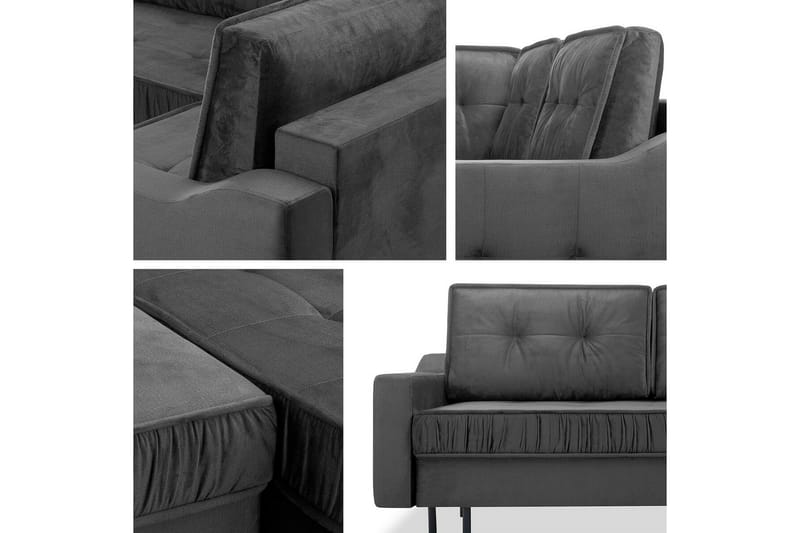 Tregaron 4-sits Hörnbäddsoffa Mörkgrön - Möbler - Vardagsrum - Bäddsoffor - Hörnbäddsoffa