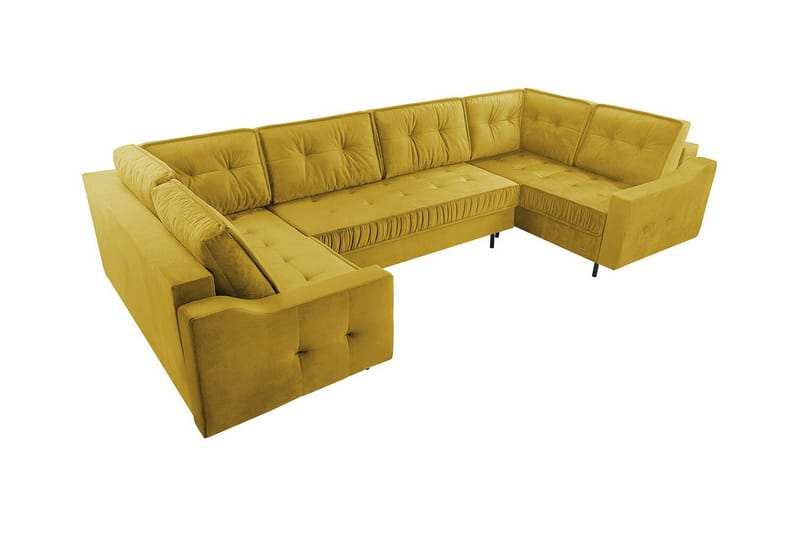 Tregaron 5-sits Hörnbäddsoffa Gul - Möbler - Vardagsrum - Bäddsoffor - Hörnbäddsoffa