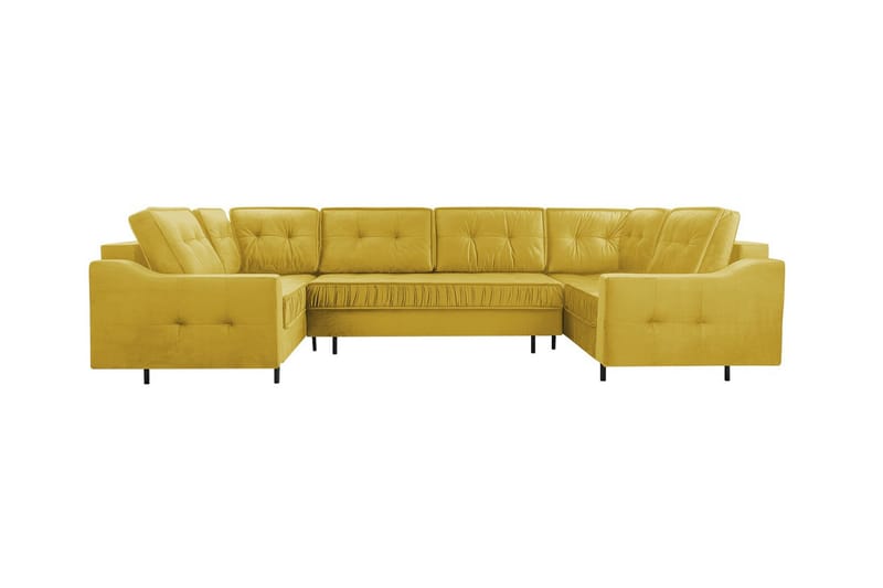 Tregaron 5-sits Hörnbäddsoffa Gul - Möbler - Vardagsrum - Bäddsoffor - Hörnbäddsoffa