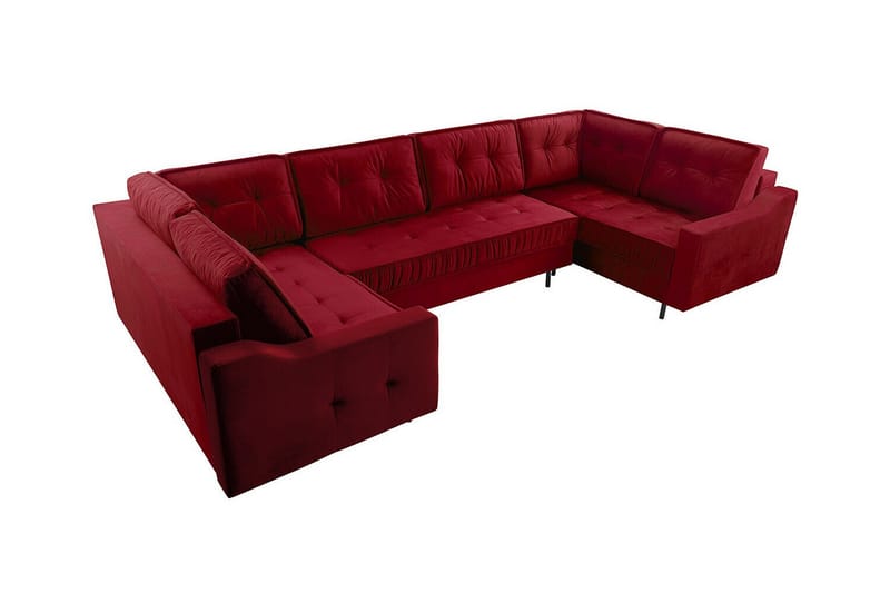 Tregaron 5-sits Hörnbäddsoffa Mörkröd - Möbler - Vardagsrum - Bäddsoffor - Hörnbäddsoffa