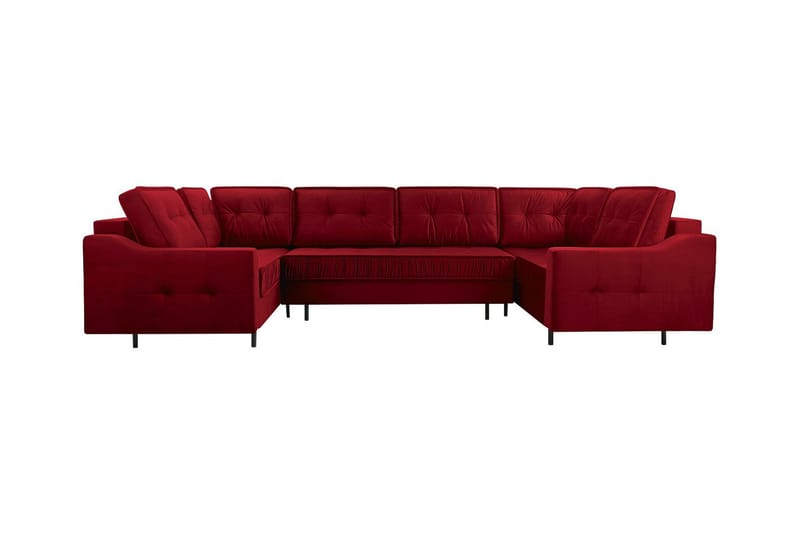 Tregaron 5-sits Hörnbäddsoffa Mörkröd - Möbler - Vardagsrum - Bäddsoffor - Hörnbäddsoffa