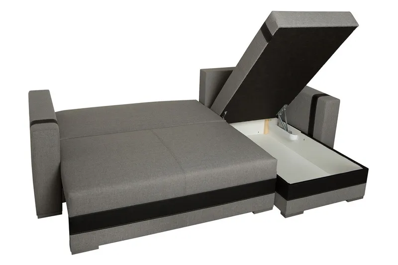 Trendy Divanbäddsoffa 235x155x82 cm - Grå - Möbler - Vardagsrum - Bäddsoffor