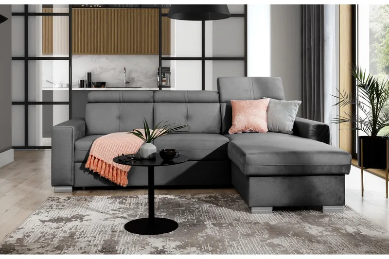 Trent Bäddsoffa m. Divan med Förvaring 3-sits - Grå - Möbler - Vardagsrum - Bäddsoffor