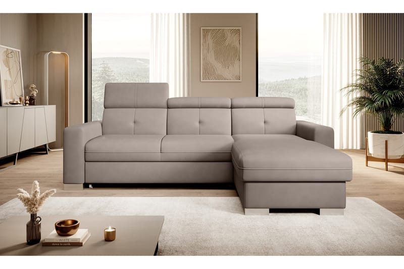 Trent Bäddsoffa m. Divan med Förvaring 3-sits - Grå - Möbler - Vardagsrum - Bäddsoffor