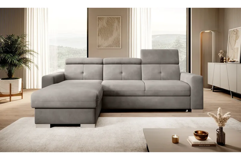 Trent Bäddsoffa m. Divan med Förvaring 3-sits - Grå - Möbler - Vardagsrum - Bäddsoffor