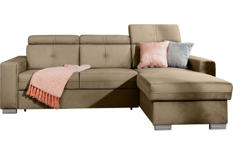 Trent Bäddsoffa m. Divan med Förvaring 3-sits - Ljusbrun - Möbler - Vardagsrum - Bäddsoffor