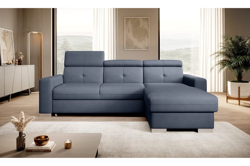 Trent Bäddsoffa m. Divan med Förvaring 3-sits - Mörkblå - Möbler - Vardagsrum - Bäddsoffor