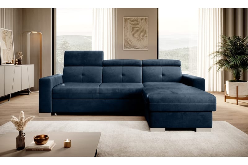 Trent Bäddsoffa m. Divan med Förvaring 3-sits - Mörkblå - Möbler - Vardagsrum - Bäddsoffor