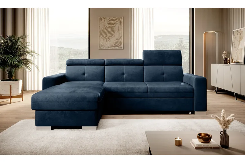 Trent Bäddsoffa m. Divan med Förvaring 3-sits - Mörkblå - Möbler - Vardagsrum - Bäddsoffor