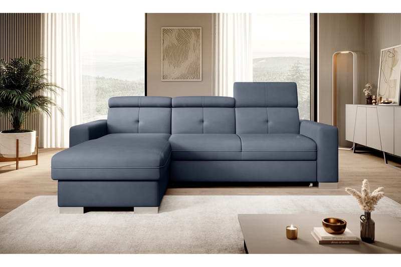 Trent Bäddsoffa m. Divan med Förvaring 3-sits - Mörkblå - Möbler - Vardagsrum - Bäddsoffor