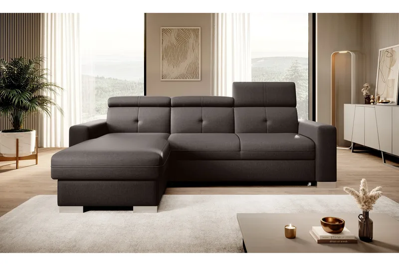 Trent Bäddsoffa m. Divan med Förvaring 3-sits - Mörkbrun - Möbler - Vardagsrum - Bäddsoffor