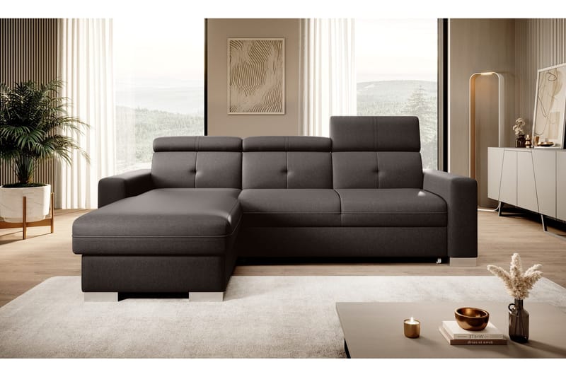 Trent Bäddsoffa m. Divan med Förvaring 3-sits - Mörkbrun - Möbler - Vardagsrum - Bäddsoffor