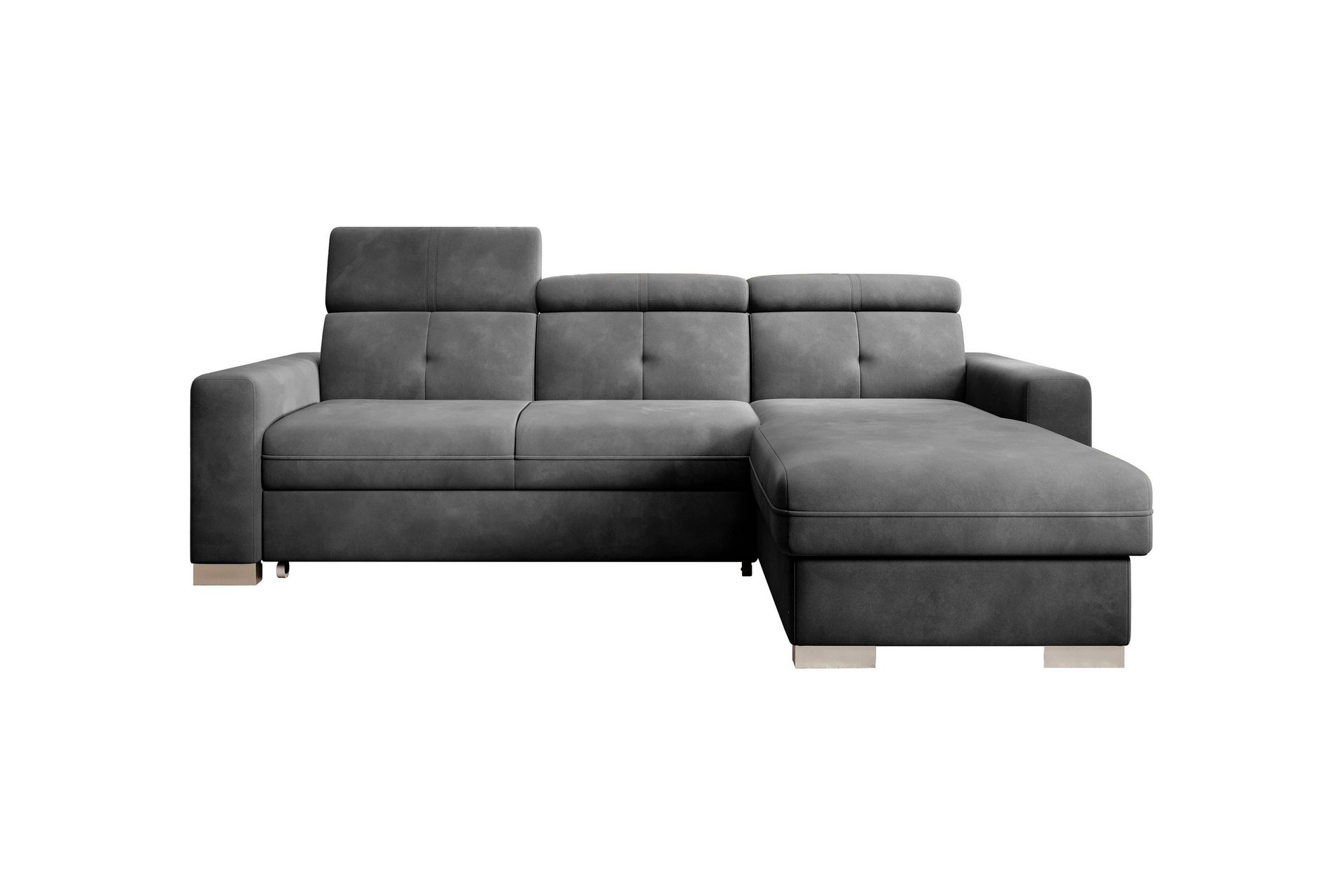 Trent B&auml;ddsoffa m. Divan med F&ouml;rvaring 3-sits - M&ouml;rkgr&aring;