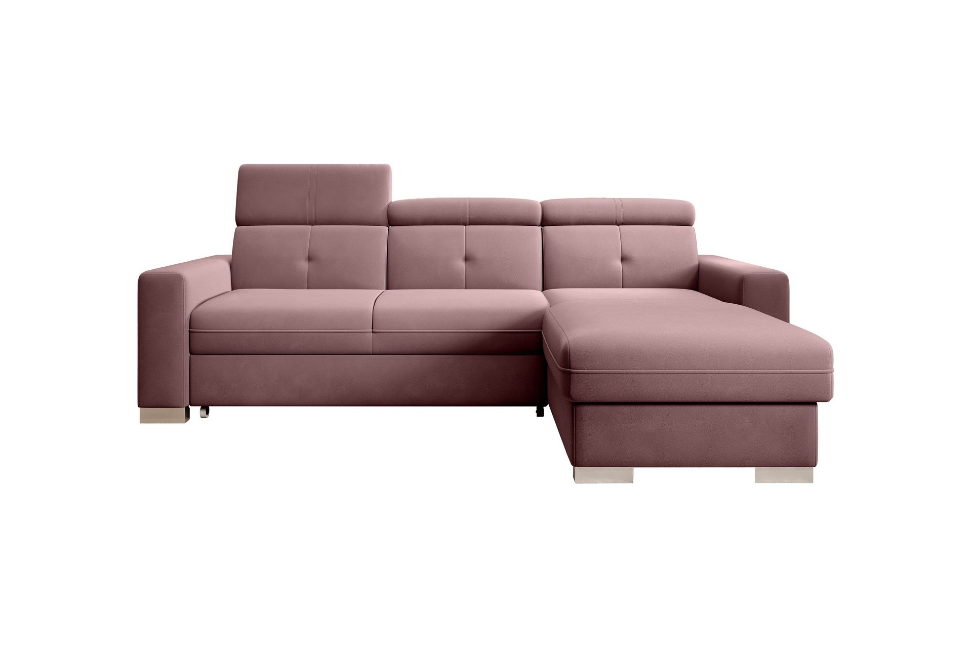 Trent B&auml;ddsoffa m. Divan med F&ouml;rvaring 3-sits - Rosa