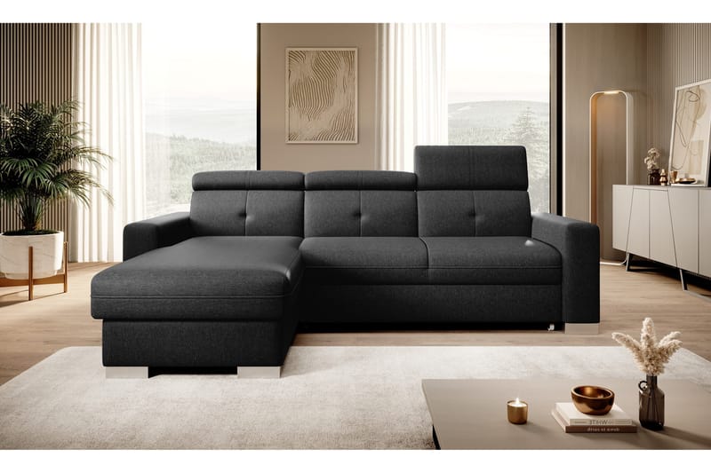 Trent Bäddsoffa m. Divan med Förvaring 3-sits - Svart - Möbler - Vardagsrum - Bäddsoffor