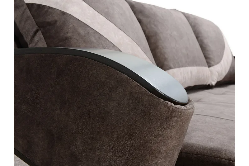 Turbo Bäddsoffa 200x96x90 cm - Brun/Grå - Möbler - Vardagsrum - Bäddsoffor