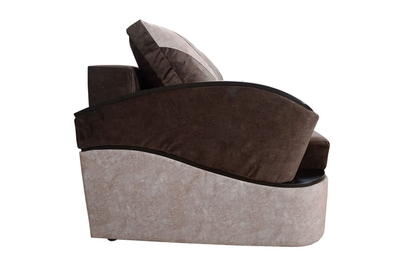 TURBO Bäddsoffa 200x96x90 cm - Brun/Grå - Möbler - Vardagsrum - Bäddsoffor