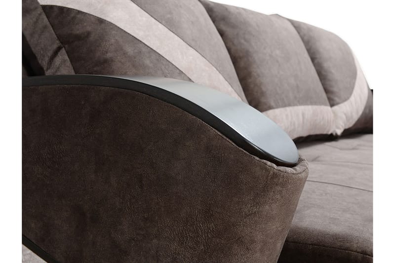 TURBO Bäddsoffa 200x96x90 cm - Brun/Grå - Möbler - Vardagsrum - Bäddsoffor