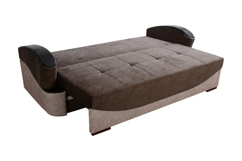 Turbo Bäddsoffa 200x96x90 cm - Brun/Grå - Möbler - Vardagsrum - Bäddsoffor