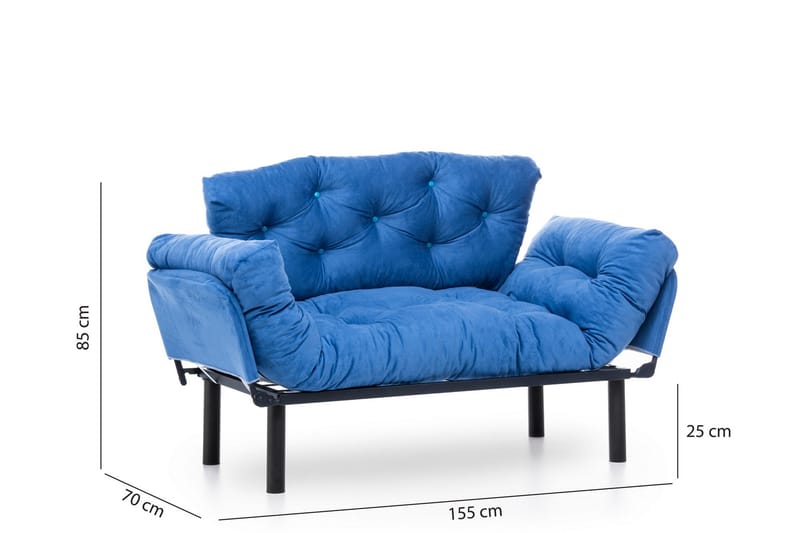 TURIELLOS 2-sits Bäddsoffa Blå - Möbler - Vardagsrum - Bäddsoffor