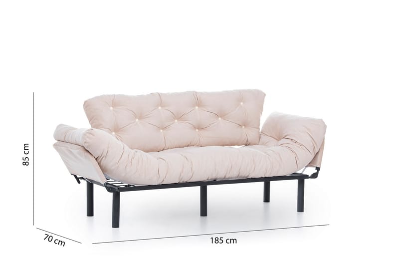 TURIELLOS 3-sits Bäddsoffa Beige - Möbler - Vardagsrum - Bäddsoffor