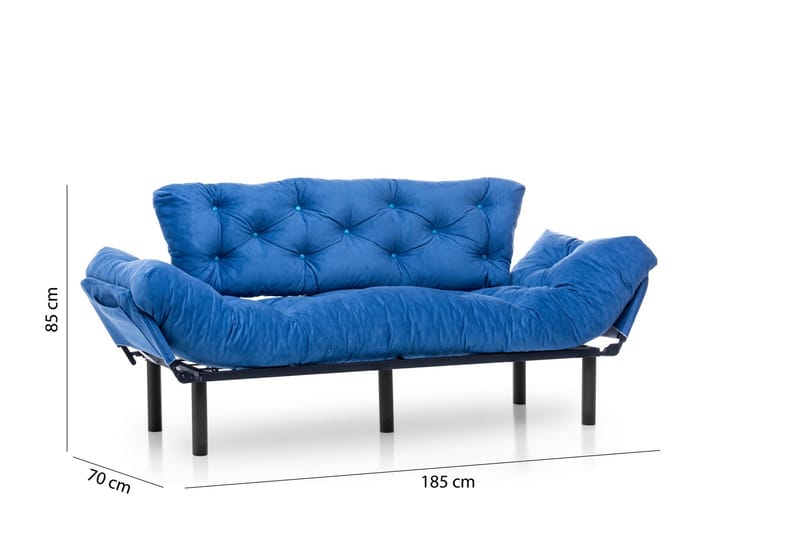 TURIELLOS 3-sits Bäddsoffa Blå - Möbler - Vardagsrum - Bäddsoffor