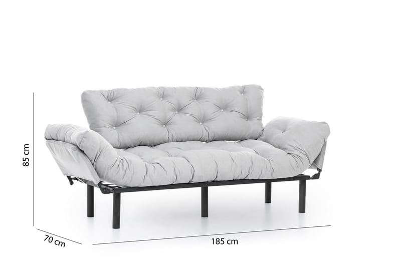 TURIELLOS 3-sits Bäddsoffa Grå - Möbler - Vardagsrum - Bäddsoffor