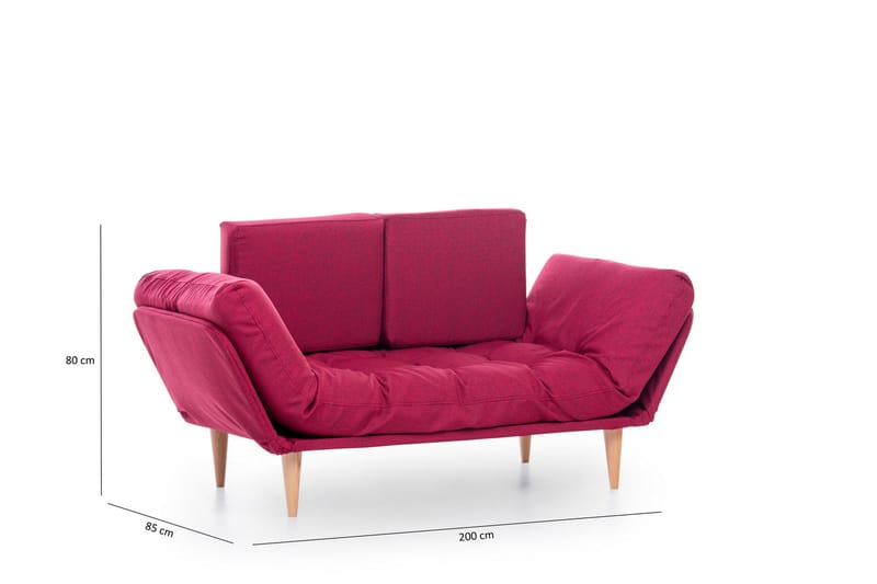 TURIELLOS 3-sits Bäddsoffa Röd - Möbler - Vardagsrum - Bäddsoffor