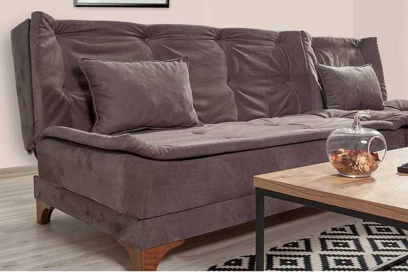 Turso Bäddsoffa med Divan Höger - Grå - Möbler - Vardagsrum - Bäddsoffor