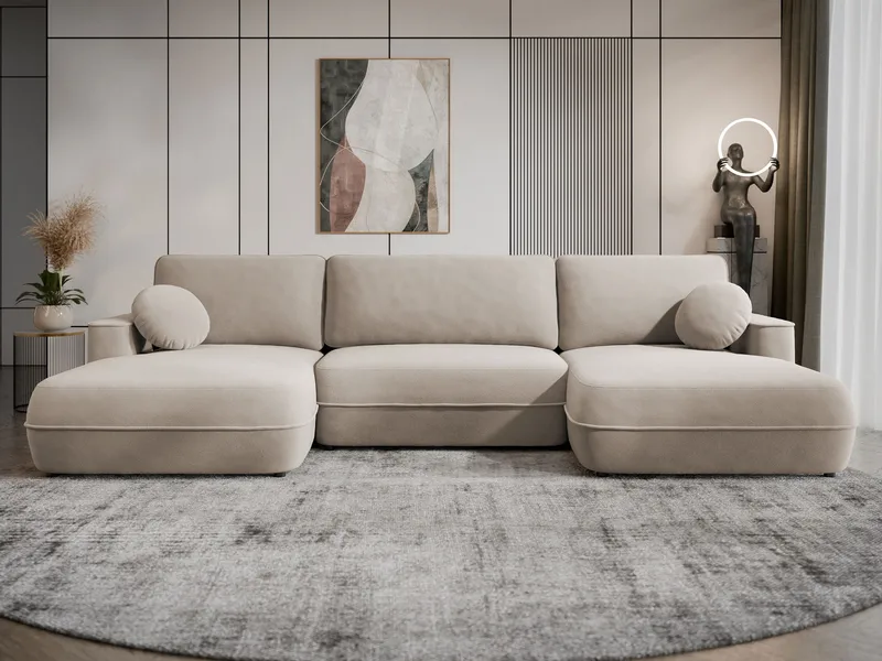 Uppland Bäddsoffa Dubbeldivan 5-sits - Beige - Möbler - Vardagsrum - Bäddsoffor - U bäddsoffa