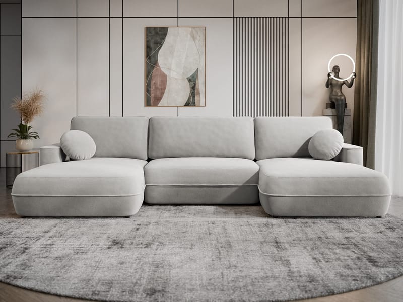 Uppland Bäddsoffa Dubbeldivan 5-sits - Grå - Möbler - Vardagsrum - Bäddsoffor - U bäddsoffa