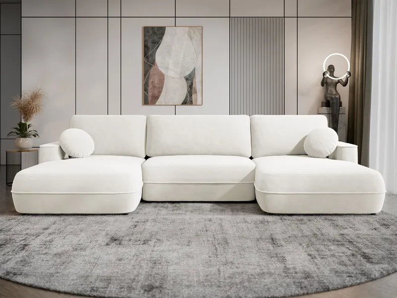 Uppland Bäddsoffa Dubbeldivan 5-sits - Vit - Möbler - Vardagsrum - Bäddsoffor - U bäddsoffa