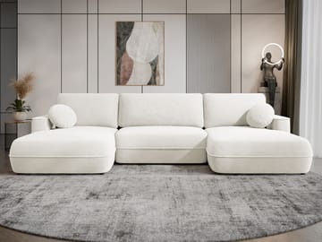 Uppland Bäddsoffa Dubbeldivan 5-sits - Vit - Möbler - Vardagsrum - Bäddsoffor - U bäddsoffa
