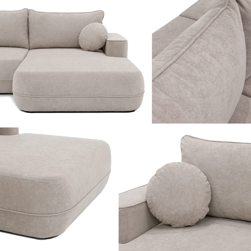 Uppland Bäddsoffa Dubbeldivan 5-sits - Vit - Möbler - Vardagsrum - Bäddsoffor - U bäddsoffa