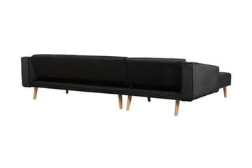 Vadso Vänster Längsbäddad Bäddsoffa 100x270 cm i Sammet - Antracit - Möbler - Vardagsrum - Bäddsoffor