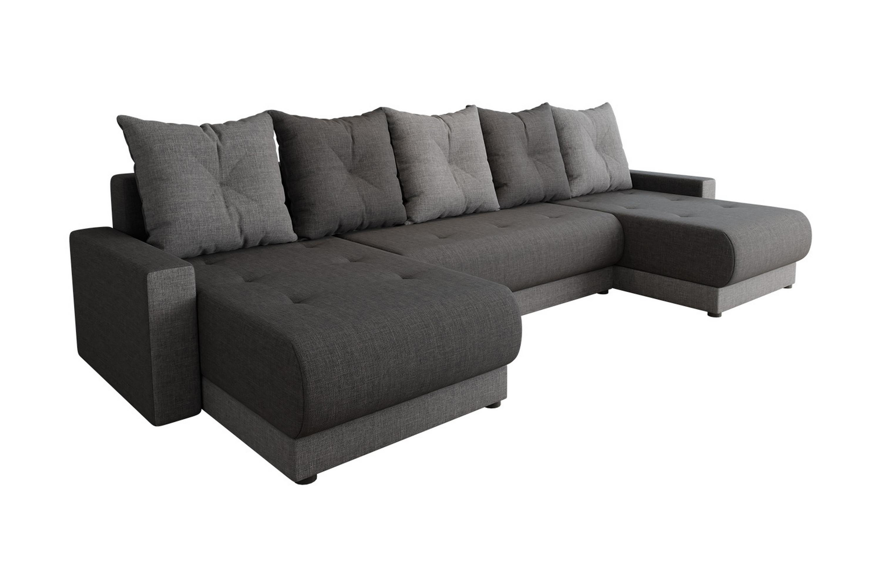 valhall 6-sits bäddsoffa höger - mörkgrå