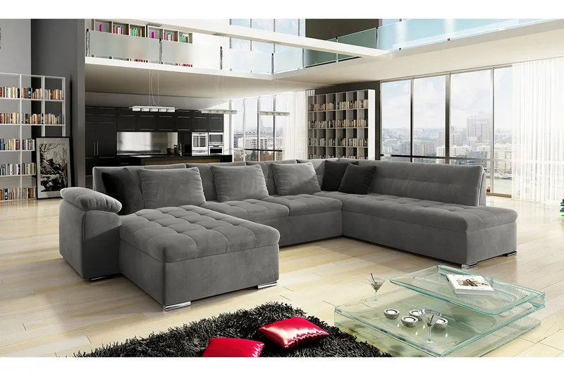 Vekerum 6-sits Bäddsoffa - Grå - Möbler - Vardagsrum - Bäddsoffor - U bäddsoffa