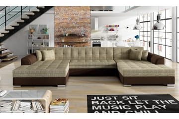Ventolia Hörnbäddsoffa - Beige/Brun - Möbler - Vardagsrum - Bäddsoffor - U bäddsoffa