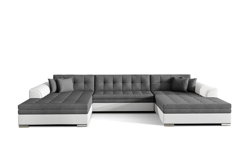 Ventolia Hörnbäddsoffa Universal - Grå/Vit - Möbler - Vardagsrum - Bäddsoffor - U bäddsoffa