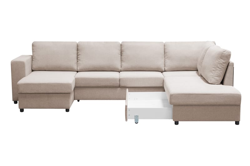 Verona U-Bäddsoffa Höger - Beige - Möbler - Vardagsrum - Bäddsoffor - U bäddsoffa