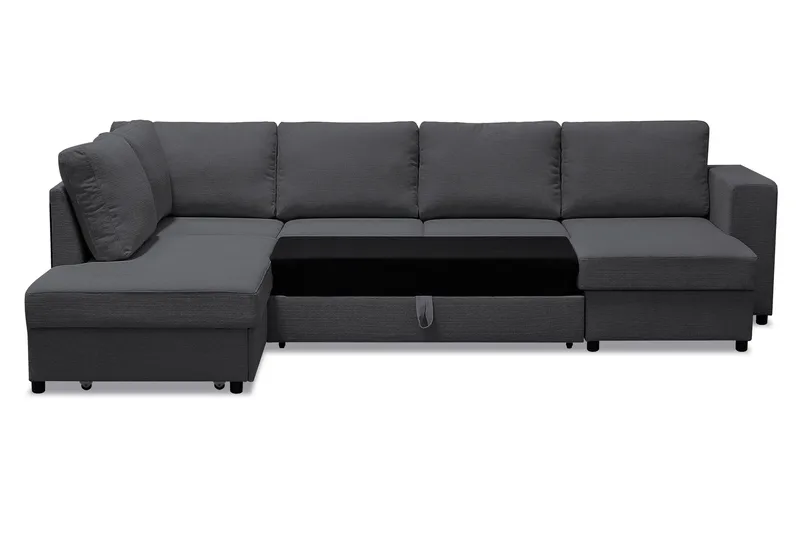 Verona U-bäddsoffa med Divan Höger - Mörkgrå - Möbler - Vardagsrum - Bäddsoffor - U bäddsoffa