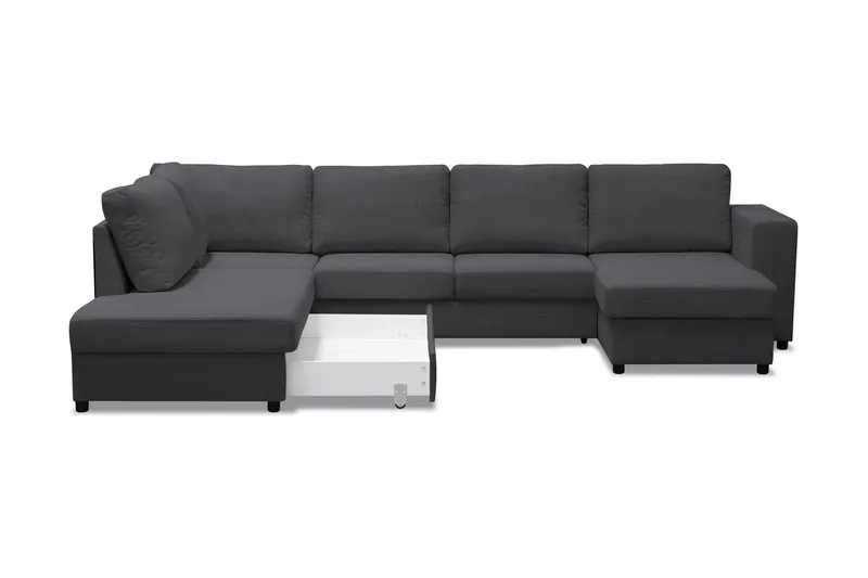 Verona U-bäddsoffa med Divan Höger - Mörkgrå - Möbler - Vardagsrum - Bäddsoffor - U bäddsoffa