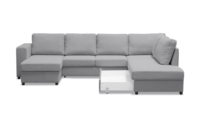 Verona U-bäddsoffa med Divan Vänster - Ljusgrå - Möbler - Vardagsrum - Bäddsoffor - U bäddsoffa