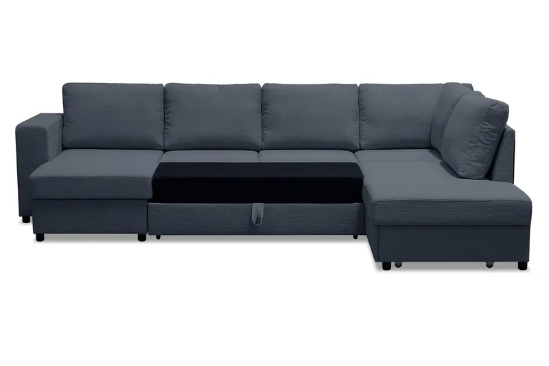 Verona U-bäddsoffa med Divan Vänster - Mörkgrå - Möbler - Vardagsrum - Bäddsoffor - U bäddsoffa